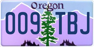 OR license plate 009TBJ