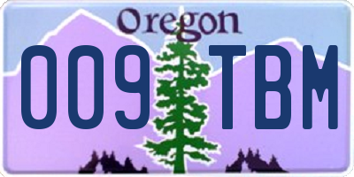 OR license plate 009TBM
