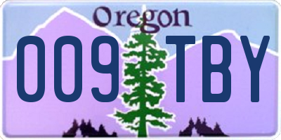 OR license plate 009TBY
