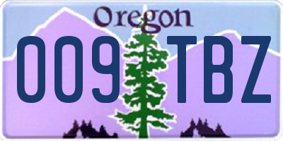 OR license plate 009TBZ