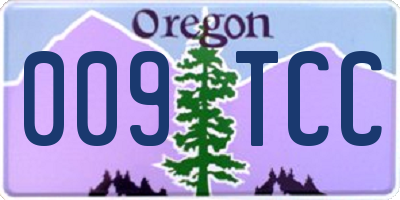OR license plate 009TCC