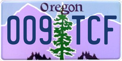 OR license plate 009TCF