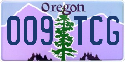 OR license plate 009TCG