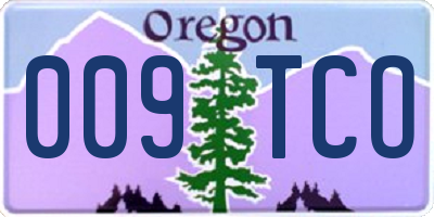 OR license plate 009TCO