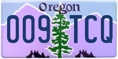 OR license plate 009TCQ