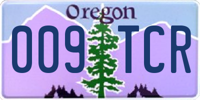 OR license plate 009TCR