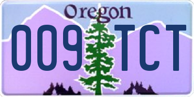 OR license plate 009TCT