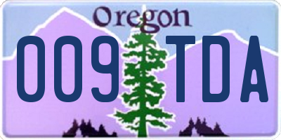 OR license plate 009TDA