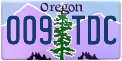 OR license plate 009TDC