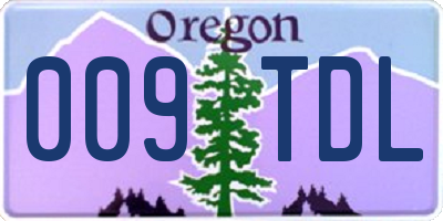 OR license plate 009TDL
