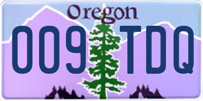 OR license plate 009TDQ