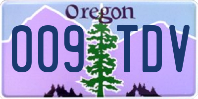 OR license plate 009TDV