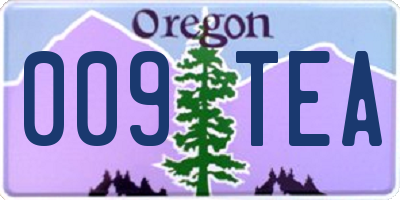 OR license plate 009TEA