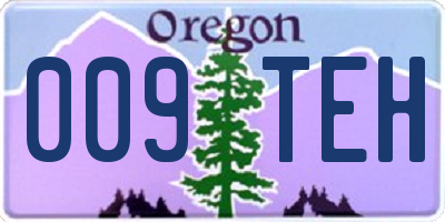 OR license plate 009TEH