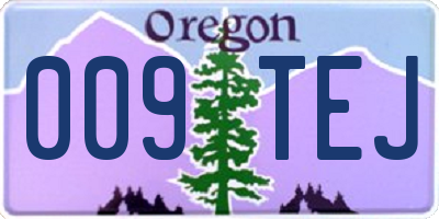 OR license plate 009TEJ