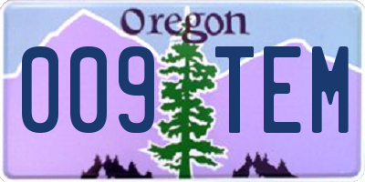 OR license plate 009TEM