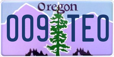 OR license plate 009TEO