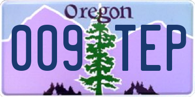 OR license plate 009TEP