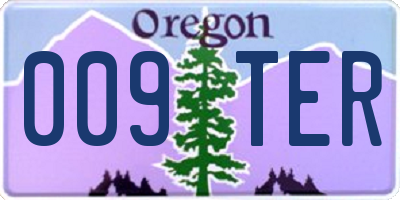 OR license plate 009TER