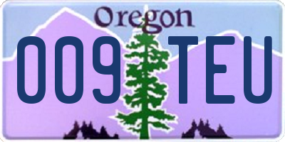 OR license plate 009TEU