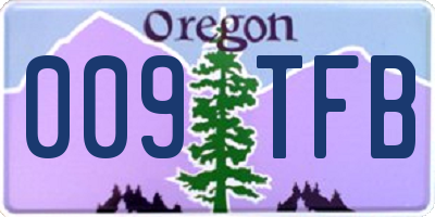 OR license plate 009TFB
