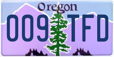 OR license plate 009TFD