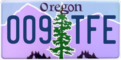 OR license plate 009TFE