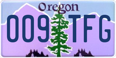 OR license plate 009TFG