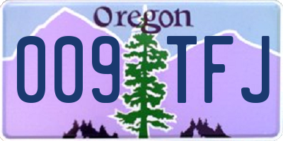 OR license plate 009TFJ