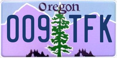 OR license plate 009TFK