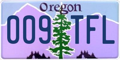 OR license plate 009TFL