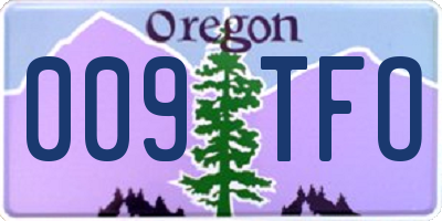 OR license plate 009TFO