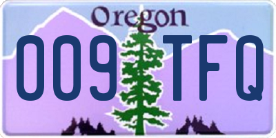 OR license plate 009TFQ