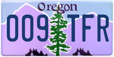 OR license plate 009TFR