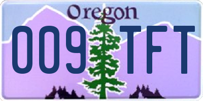 OR license plate 009TFT