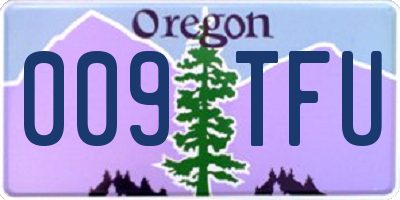 OR license plate 009TFU