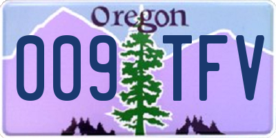 OR license plate 009TFV