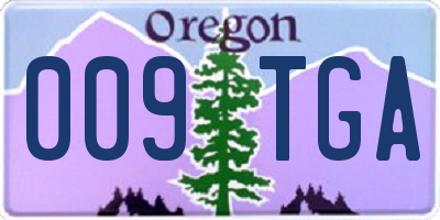 OR license plate 009TGA