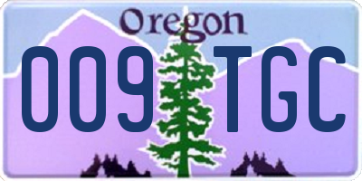 OR license plate 009TGC
