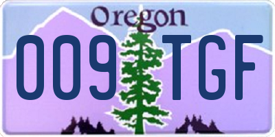OR license plate 009TGF