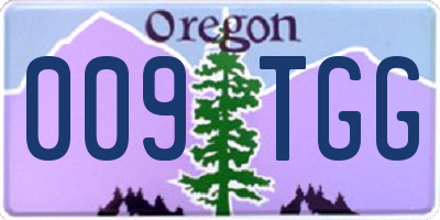 OR license plate 009TGG