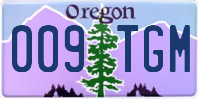 OR license plate 009TGM