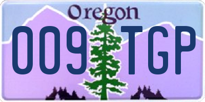 OR license plate 009TGP