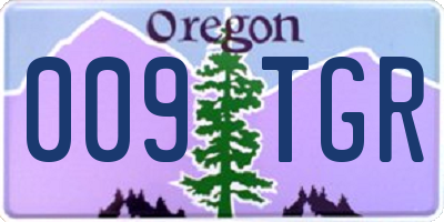 OR license plate 009TGR