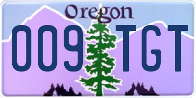 OR license plate 009TGT