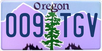 OR license plate 009TGV