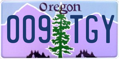 OR license plate 009TGY
