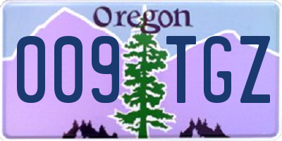 OR license plate 009TGZ