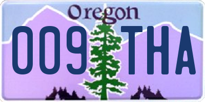 OR license plate 009THA