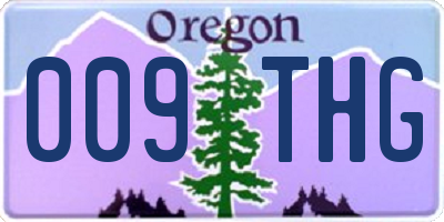OR license plate 009THG